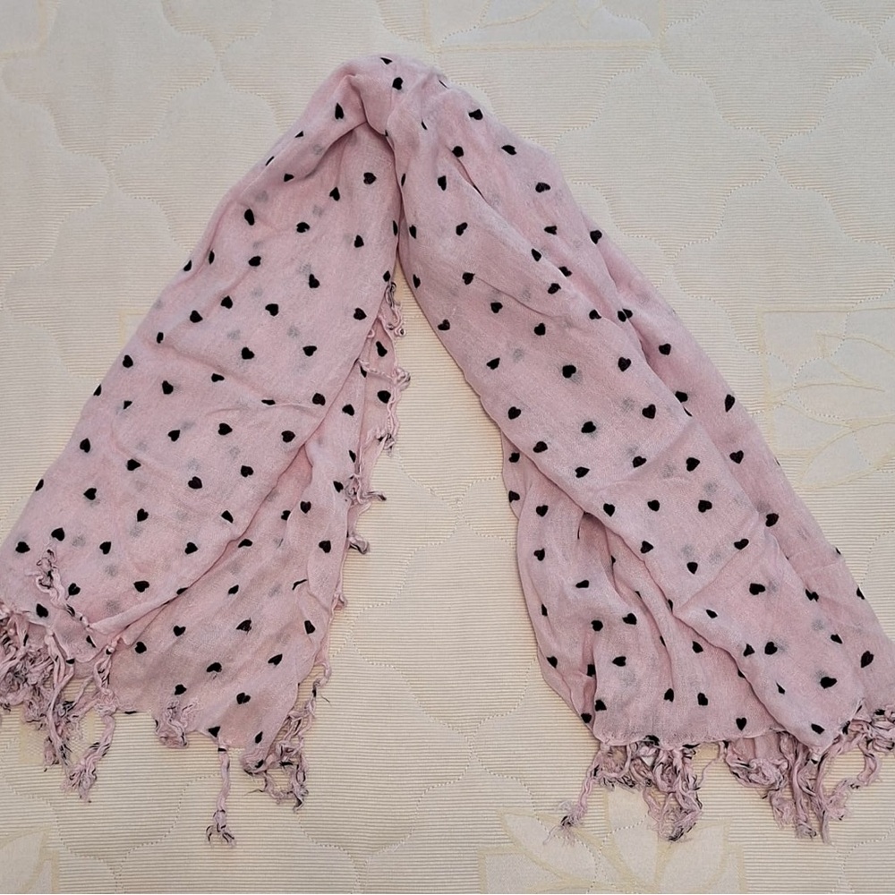 Pink Mini Hearts Scarf